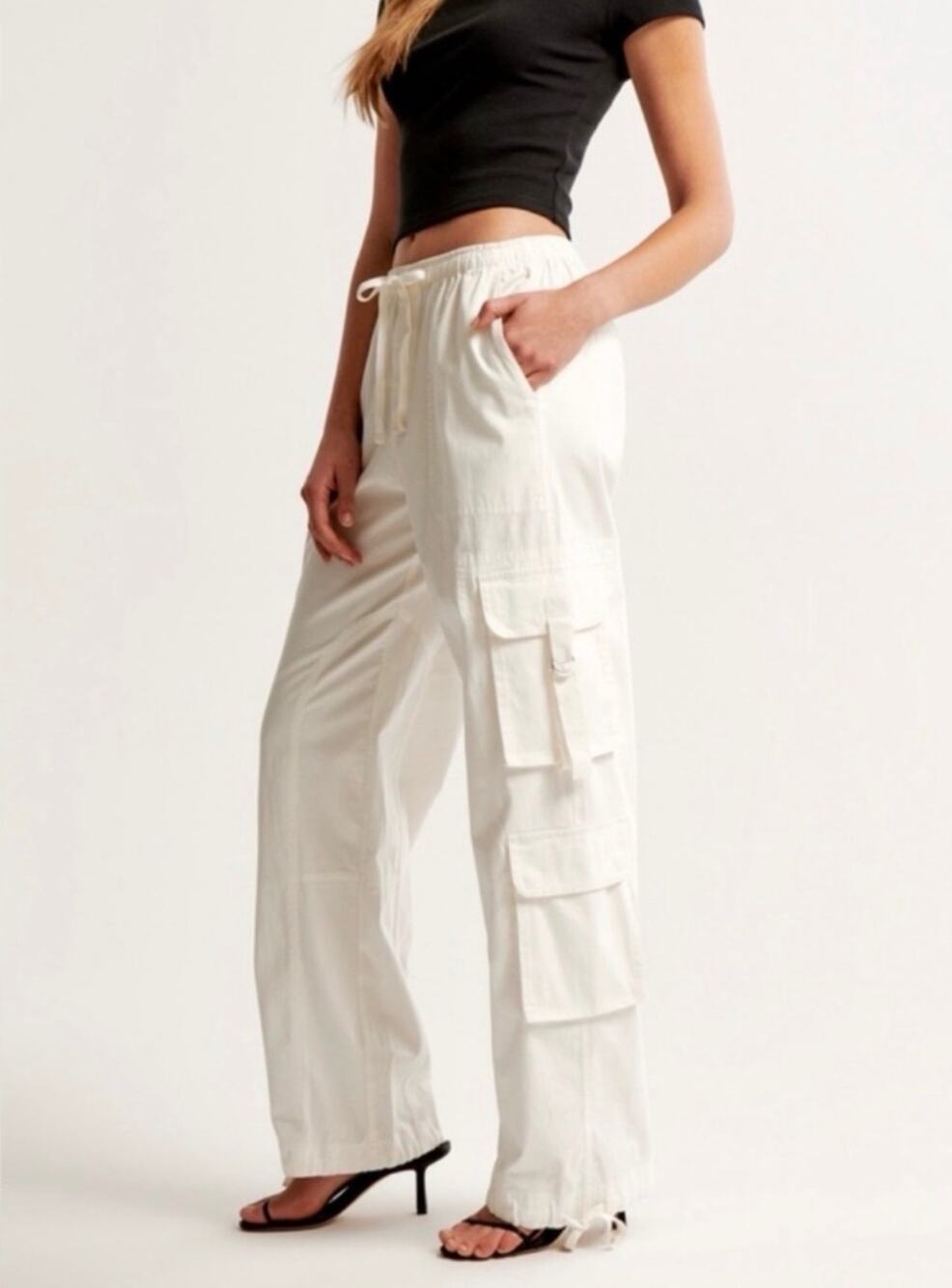 Abercrombie & Fitch High Rise baggy cargo pant women's size XS